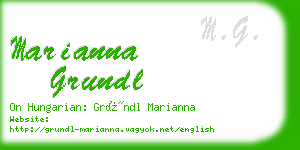 marianna grundl business card